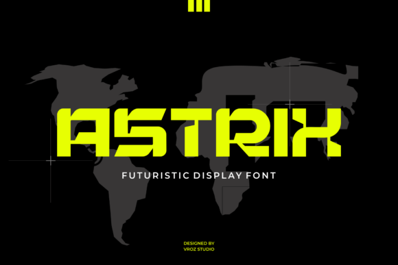 Astrix Futuristic Typeface for Modern Craft Branding