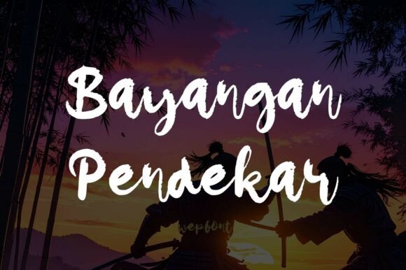 Bayangan Pendekar: A Dynamic Script Typeface for Bold Editorial Design