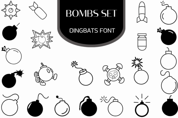 Bombs Set: Explosive Dingbats for Bold Craft Projects