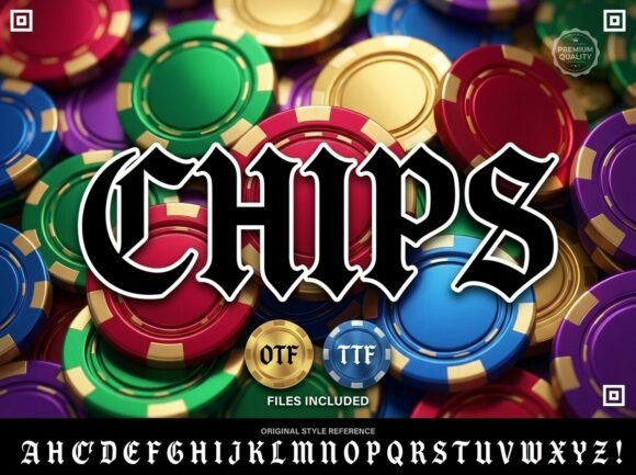 Chips Typeface: A Bold Blackletter for High-Stakes Digital Design