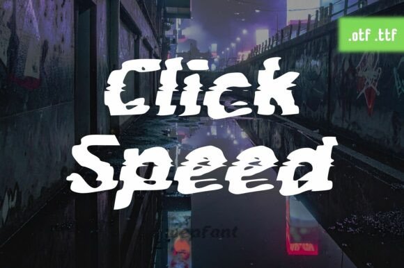 Click Speed: The Cyberpunk Typeface for Bold Brand Identity
