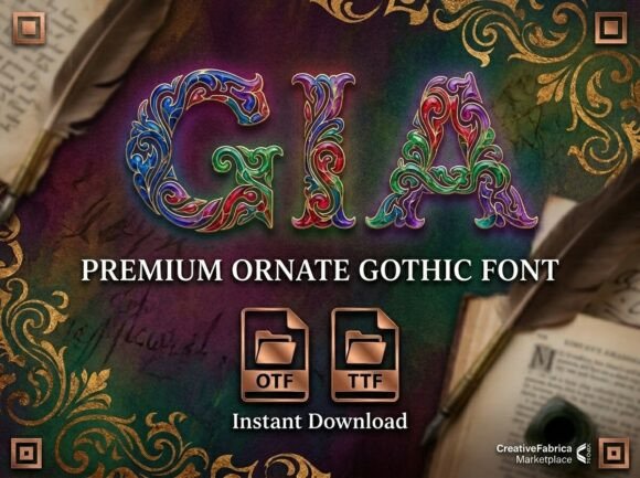 Gia Typeface: An Enchanted Blackletter for Premium Branding