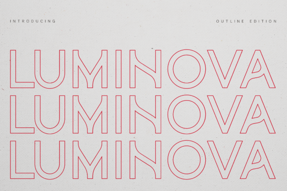 Luminova Outline: The Modern Font for Polished Brand Identity