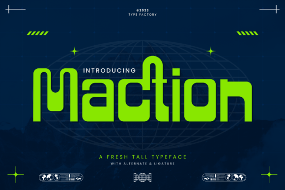 Maction: The Futuristic Display Typeface for Modern Digital Brands