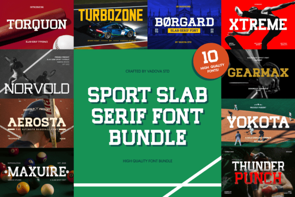 Sport Slab Serif Bundle for Bold Editorial Design