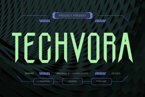 Techvora Typeface Review for Futuristic Branding